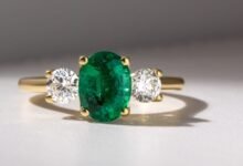 Green Diamond Engagement Ring