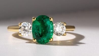 Green Diamond Engagement Ring